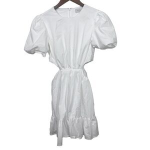 Women's Wayf White Puff Sleeve Cutout Dress